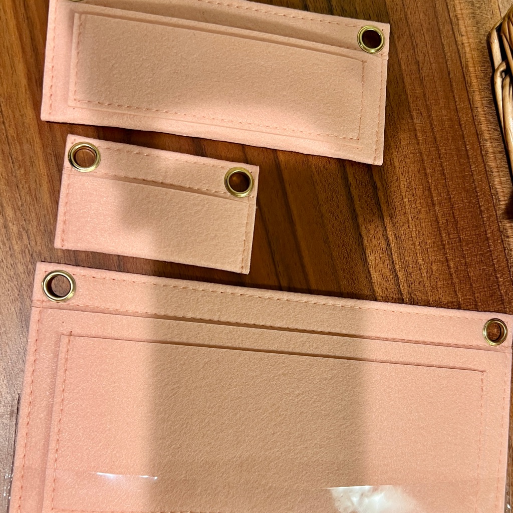Pink And Gold Key And Card Holders-Wallet Inserts